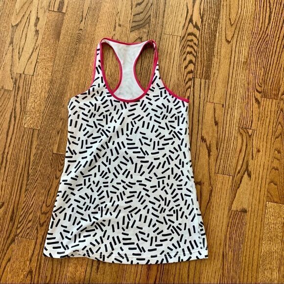 LULULEMON Cool Racerback Sea Wheeze Tank Top 10 - Picture 1 of 5